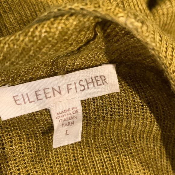 Eileen Fisher Olive Open Cardi - Picture 8 of 9